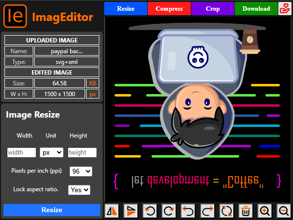 Rotate and flip feature